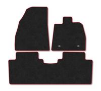 BYD Seal (2024+) Car Mats Accessories Tailored Fit Carpet Floor Mats Non Slip Red Trim Full Coverage Compatible Accessory Front Rear Set Anti Slip Granulated Backing Hand-Finished Clips