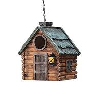 Bydezcon Hanging Hummingbirds Nest House Outside the Resin Bird Nest Robust Resin Material Bird House Ideal for Garden Indoor and Outdoor Use