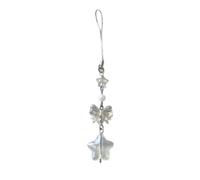Bydezcon Key Chains for Women, Aesthetic Phone Charm With Heart and Star Bead keyring Decoration Metal Keychain Pendant for Women and womens