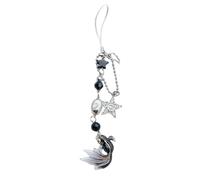 Bydezcon Key Chains for Women, Colorful Fish Star Beaded Phone Charm Pendant Handmade Sturdy Acrylics Fashion Accessory for Trendy Look Daily Use