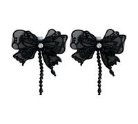 Bydezcon Key Chains for Women, Elegant Lace Shoe Clip Decoration Unique Pearls Embellished Lace Shoe Accessory Elegant Bowknot Shoe Clip Adornment