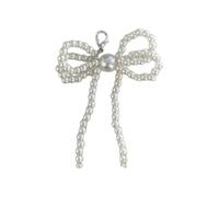 Bydezcon Key Chains for Women, Elegant Pearls Bowknot Shoe Clip Pearls Beaded Bowknot Keychain Shoes Ornament for Fashion forward Individuals