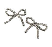 Bydezcon Key Chains for Women, Elegant Pearls Bowknot Shoe Clips Charm Shoes Decoration Adjustable Sizes Fashion Accessory for Women's Footwear