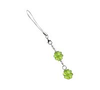Bydezcon Key Chains for Women, Handmade Beaded Phone Chain Four Leaf Clovers Cellphone Charm Colorful Keyring Pendant Cellphone Charm Accessory