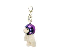 Bydezcon Key Chains for Women, Motorcycle Bear Keychain Plush Keyring Cartoon Locomotive Pendant for Bags and Phones Eye Catching Key Chain