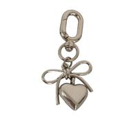 Bydezcon Key Chains for Women, Sweet Metal Heart Bowknot Keychain Pendant Lovely Hangings Decorations Keyring Charm for Phone Case Backpack Handbag