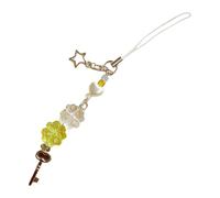 Bydezcon Key Chains for Women, Sweet Phone Chain Strap Lanyard Leaf Key Heart Pendant Phone Charm Hangings Decoration Cute Phone Accessories