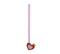 Bydezcon Valentine's Day Plastic Beads Necklaces Amorettes Love Heart Glitter Pendant Beads Necklace Wedding Party Supplies