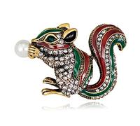 Bydezcon Women's Brooches & Pins Christmas Brooch Pin Cartoon Squirrel Badges Brooch Pins Jewelry for Clothing Bags Hat Accessory DIY Crafts Material