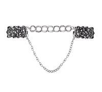 Bydezcon Women's Brooches & Pins for Creative Sweater Chain Scarf Clip Decoration Chain Cardigan Clips Metal Buckle Pendant Necklace Fixing Clothes Ornam
