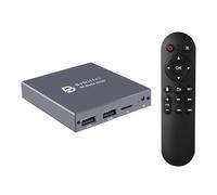 ByDiffer 4K Digital Media Player, TV MP4 Video Player with HDMI/AV/Optical Output, 4K@60Hz Mini HD Media Players for USB Drive/Micro SD Card, Digital Signage, Auto Playback (Grey)
