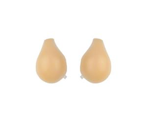 Bye Bra Adhesive Bra, Silicone Lifting Cups, Strapless Bra, Backless Push Up Bra, Nipple Covers, Invisible Breast Lift Cover, Sticky Reusable Bra, M and XL, Beige (C)
