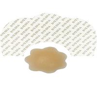 Bye Bra Adhesive Breast Lift Tape, Invisible, Push-Up, F-H, Beige Satin Nipple Covers (F-H)