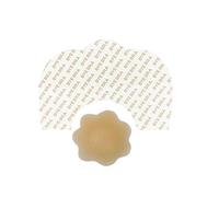 Bye Bra Adhesive Breast Lift Tapes, Bra Stickers, Boob Tape, Cleavage Enhancement - Size: F-H for Large Breast with Reusable Nude Silicone Nipple Covers 3 Single-use Pairs