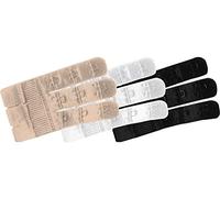 Bye Bra Bra Extenders With 3-Hook, Extends Bra Up To 8cm, Soft Edges, 3 Colors/Packaging, Beige, Black, White