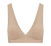 Bye Bra Bra Top Deep Plunge, Wide Shoulder Strap, Removable Padding, Breast Support, Wire Free Bra, Sculpting Shapewear, Beige, S