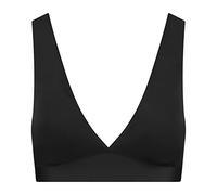 Bye Bra Bra Top Deep Plunge, Wide Shoulder Strap, Removable Padding, Breast Support, Wire Free Bra, Sculpting Shapewear, Black, M