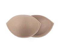 Bye Bra Mineral Oil Push up Pads, Removable Bra Inserts, Breast Enhancers for Natural Cleavage Effect, Available in A-B, C-D (C-D) Beige