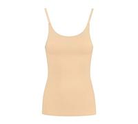 Bye Bra Invisible Body Shapping Camisole, Light Tummy Control Tank Top, Cami Vest with Adjustable spaggetti straps, Slimming shapewear, Nude and Black, S-XL (Beige, L)
