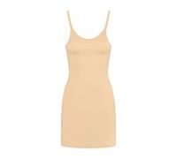 Bye Bra Invisible Body Shapping Slip Dress, Light Tummny Control, Seamless Shapewear, Bodycon Cami Dress with adjustable straps, Nude and Black, S-XL (Beige, XL)