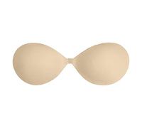 Bye Bra Invisible Bra, Adhesive Bra, Push Up Bra, Backless and Strapless Bra, Sticky Bra, Stick On Bra, Reusable, Cup: A-D, Beige and Black (as8, Cup_Band, c, Nude)