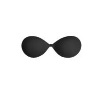 Bye Bra Invisible Bra, Adhesive Bra, Push Up Bra, Backless and Strapless Bra, Sticky Bra, Stick On Bra, Reusable, Cup: A-E (UK, Cup & Band, A, Black)
