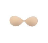 Bye Bra Invisible Bra, Adhesive Bra, Push Up Bra, Backless and Strapless Bra, Sticky Bra, Stick On Bra, Reusable, Cup: A-E (UK, Cup & Band, D, Beige)