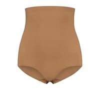 Bye Bra Invisible high waist brief, Seamless Shapewear, light tummy control knickers, Smooth Shaping Comfortable Underwear, Nude and Black, S-XL (Light Brown, L)