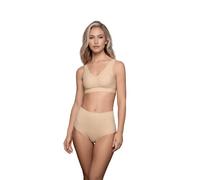 Bye Bra Invisible Mid Waist Brief, Light Control, Comfortable, Shapewear For Women, Soft Fabric, Lightweight Shapewear, Beige, L