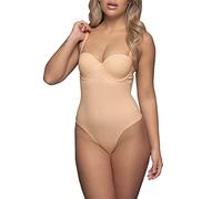 Bye Bra Sculpting Bodysuit, Padded Breast Cups, Removable Shoulder Straps, Shapewear for Women, 2 Colors, S-XXL, Beige, M