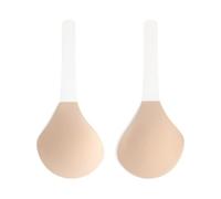 Bye Bra Sculpting Fabric Breast Lift Tape Reusable Adhesive Push Up Cups Invisible Strapless Backless Bra Alternative Beige/Black, Beige H