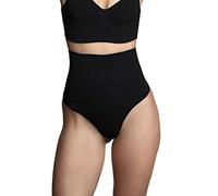 Bye Bra Seamless Thong, Shaping Thong, Medium Tummy Control, Butt Lift, Shapewear for Women, Black/Beige Size: S- XXL