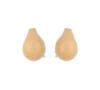 Bye Bra Silicone Cups, Pull up Breast Lift bram Reusable Adhesive Push Up Bra, Lifting Effect, Backless and Strapless for Perfect Cleavage, Nude (M)