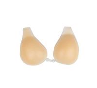 Bye Bra Silicone Cups, Pull up Breast Lift bram Reusable Adhesive Push Up Bra, Lifting Effect, Backless and Strapless for Perfect Cleavage, Nude (M)