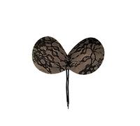 Bye Bra Strapless Round Lace-it Bra with lace Detailing, Invisible Adhesive Push-up Bra with Drawstring, Adjustable and Backless, for Perfect Cleavage, Cup Sizes: A-E (Cup D)