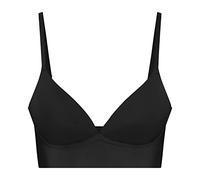 Bye Bra Bra Top Push Up, Push-Up Bra, Wire Free Bra, Deep Plunge Front, Adjustable Shoulder Strap, Sculpting Shapewear, Black, S
