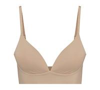 Bye Bra Bra Top Push Up, Push-Up Bra, Wire Free Bra, Deep Plunge Front, Adjustable Shoulder Strap, Sculpting Shapewear, Beige, L