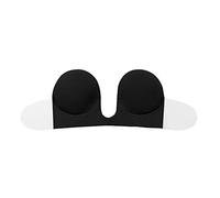 Bye Bra U Style Bra, Adhesive Bra, Strapless, Backless, Push Up, Reusable, Cup D, Black