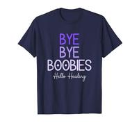 Bye Bye Boobies Hello Healing Purple T-Shirt, Men, Navy Blue, 3X-Large