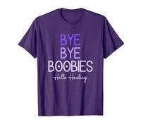 Bye Bye Boobies Hello Healing Purple T-Shirt, Men, Purple, XX-Large
