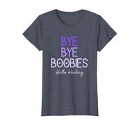 Bye Bye Boobies Hello Healing Purple T-Shirt, Women, Heather Blue, Small