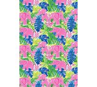"Bye-Bye Boring Notebooks/Journals: Hello, Cute & chic!" - Pink Elephants and Tropical Leaves: 6x9 inches & 200 Pages of Pure Magic