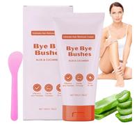 Bye Bye Bu/sh Hair Removal,Hair Removal Cream with Silicone Brush,Intimate Hair Removal Creams,Facial Hair Remover,Fast Painless Depilatory Gel,Gentle Depilatory Cream,Hair Removal Cream for Women