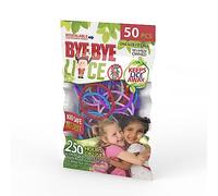 BYE BYE MOSQUITO Lice Hair Ties 50 Pack, Neon, Soft Silicone