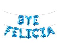 Bye Felicia Decorations for Farewell, Coworker Leaving, Moving Away, Goodbye Party - We Will Miss You Bon Voyage Going Away Balloons Banner (BYE FELICIA Blue)