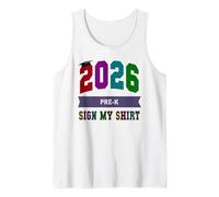 Bye PRE-K School Last Day 2026 Signing Autographs DIY Art Tank Top