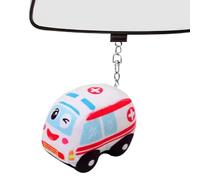 Byeaon Cute Plush Keychain,Stuffed Fire Truck Car Doll for Stroller - Educational Toys for Preschool Kids Boys Girls Birthday Holiday Bag Wallet Purse Backpack Travel Indoor Home