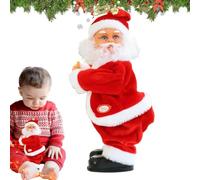 Byeaon Dancing Santa Claus Dancing Butt Shaking Old Man Staute | Musical Electric Santa Claus Toy for Desktop Fireplace Home Office Floor Mantle Table