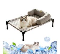 Byeaon Elevated Outdoor Dog Bed | Removable Sleeping Cot with Pillow | Pet Cot | for Cats, Puppies, Summer, Indoor, Camping, Beach, Patio, Travel, Sleep
