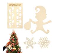 Byeaon Footprint Stencil for Painting | Wood Snowflake Cutouts | Home Wall Gnome Stencil to Painting Christmas Snowflake Craft Pendant